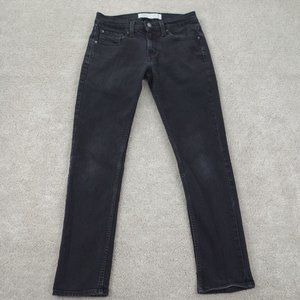 Levis Signature Gold Jeans Womens 29x30 Black Mid Rise Stretch Slim Denim